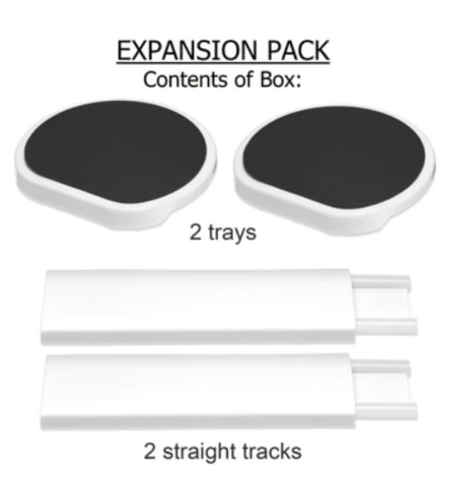 Original Dark Gray - Expansion Pack - 2 Straight Tracks And 2 Trays. Does Not Work Without The Lazy Susan Revolution Full Set (S