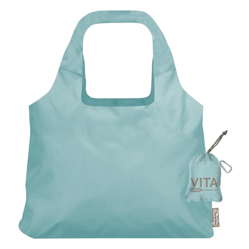 ChicoBag Vita rePETe + Refine | Eco-friendly Reusable Shoulder Tote (Arctic)