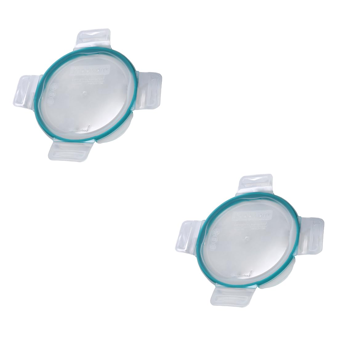 Snapware 7201RPC 4Cup Plastic Lid with Teal Gasket (2Pack)  Made in USA