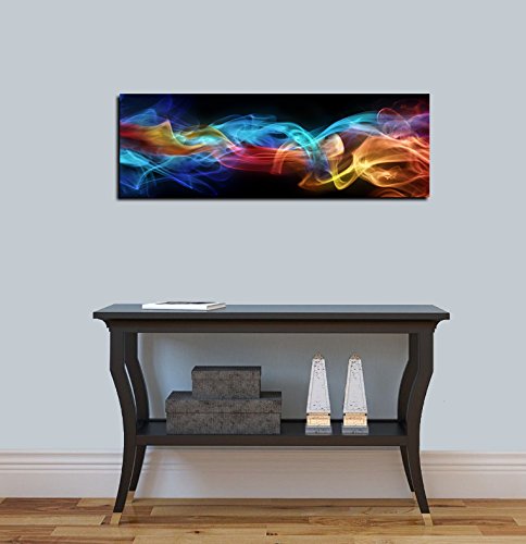 Cortesi Home 'Smokey Haze' Acrylic Wall Art, 16'' X 48'', Black