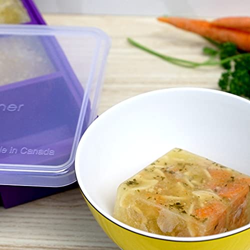 Shape+Store Soup Master 6-In-1 Soup Freezer Container With Lid, Six 8 Oz Cubes Storage & Freezer Container, Stores 48Oz Of Liqui