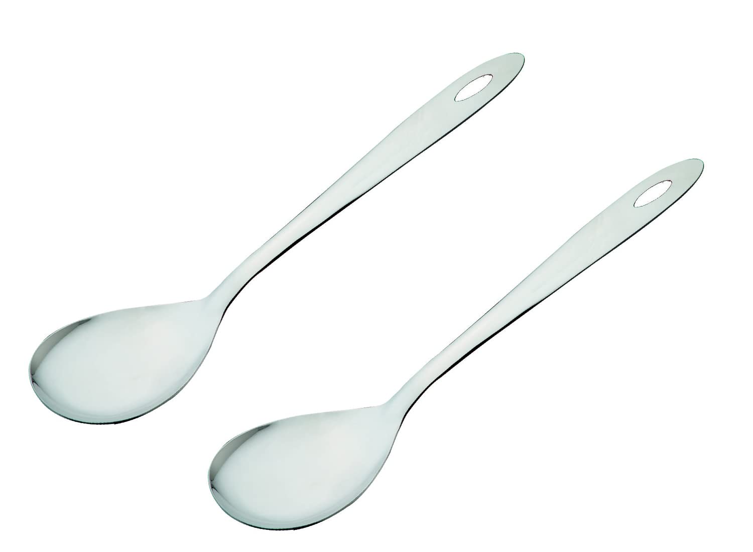 Signoraware Kitchen Tools Stainless Steel(Food Grade) Heavy Gauge(1.5 Mm) Non Stick Prima Solid Oval Spoon No.2(Serving Spoon) C
