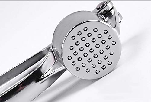 Onwon Garlic Press Mashed Garlic Crusher Peeler Chopper Garlic Puree Maker Heavy Duty Stainless Zinc Alloy