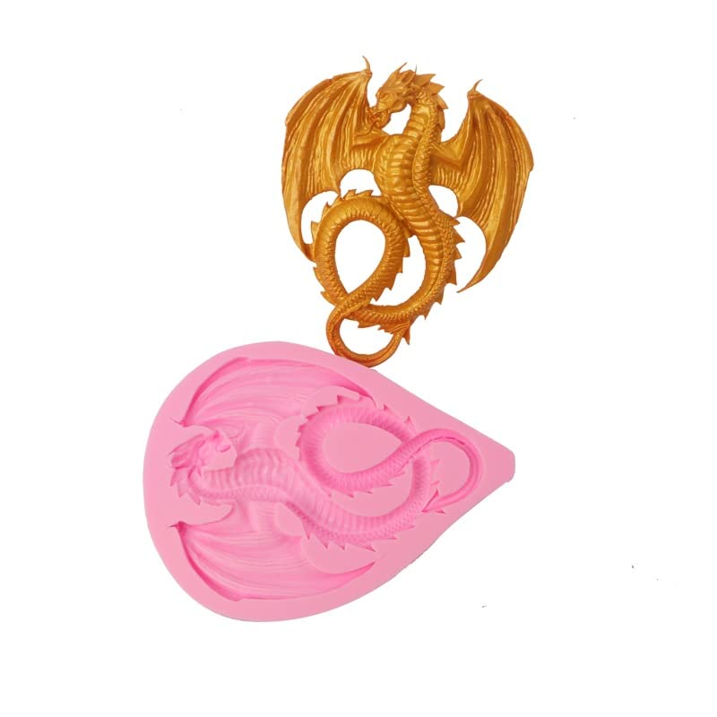 Cestony Large Flying Dragon Silicone Molds For Diy Cake Fondant Biscuit Cookies Soap Sugar Pudding Chocolate Hard Candies Desser