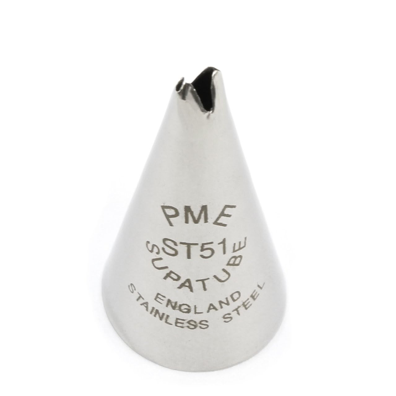 Pme Stainless Steel Medium Leaf Supatube Decorating Tip # 51, Silver, Standard