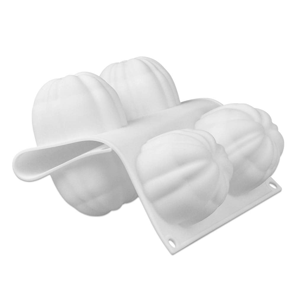 Echodone Pumpkin Silicone Mold 6 Cavities Cupcake Baking Pan Mousse Tray Molds Kitchen Cake Decoration Fondant Mold For Hallowee