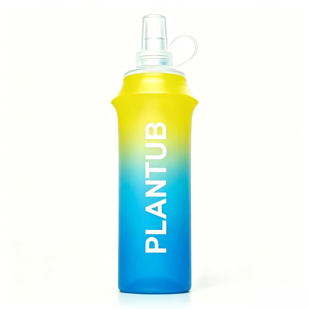 PLANTUB Soft Foldable Water Bottle, Gradient Blue and Pink