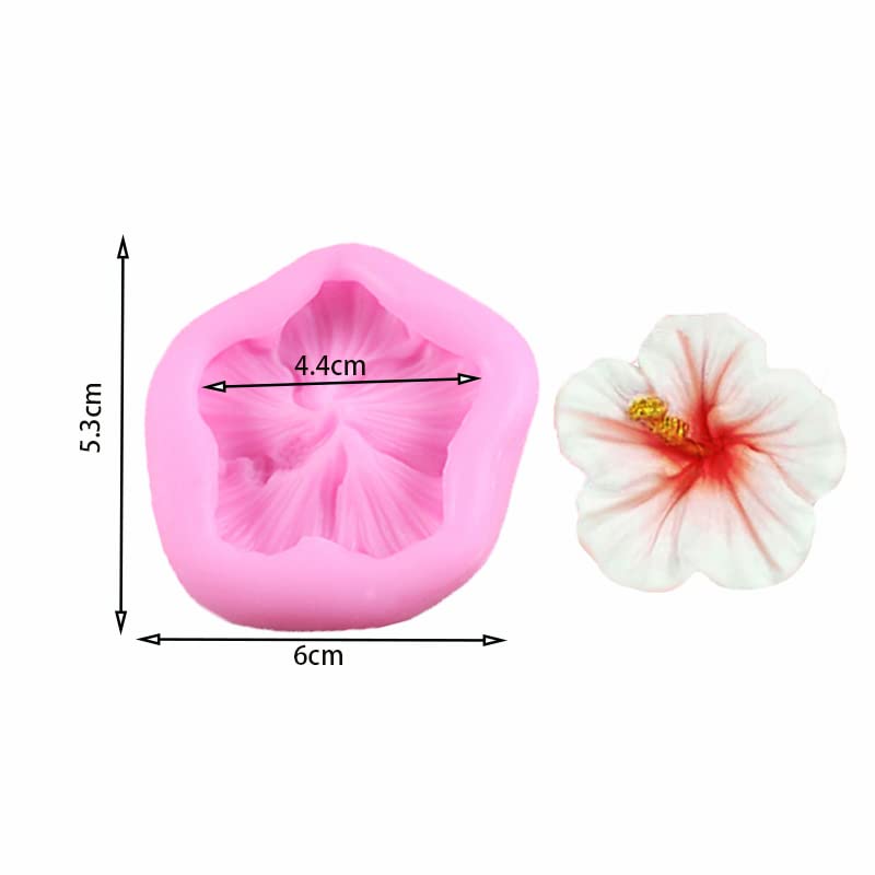 Guratapa Mini Hibiscus Flower Silicone Molds - 3D Resin Cake Decor, Random Color, Model 20950002000000