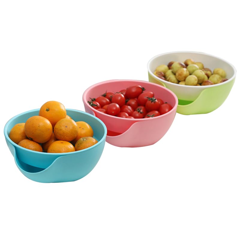 SAFIGLE Double Dish Snack Bowl with Removable Shell Holder and Waste Compartment 9.05X7.87X3.54 Inch Plastic Nut Bowl for Pistac