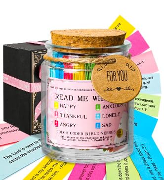 Bible Verse Jar, Bible Jar for Emotions and Feelings,Christian Gifts for Women Man,Birthday, Graduation,Christmas,Mother s Day 