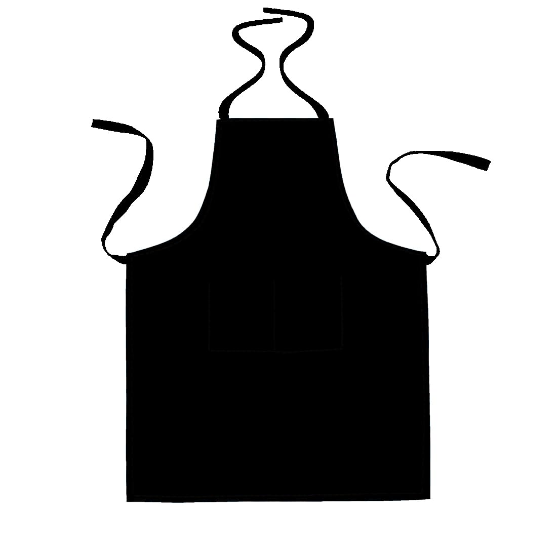 Furnishya Polycotton Kitchen Apron With Center Pocket | Essential Kitchen Accessories For Women & Men (Pack Of 1) Black