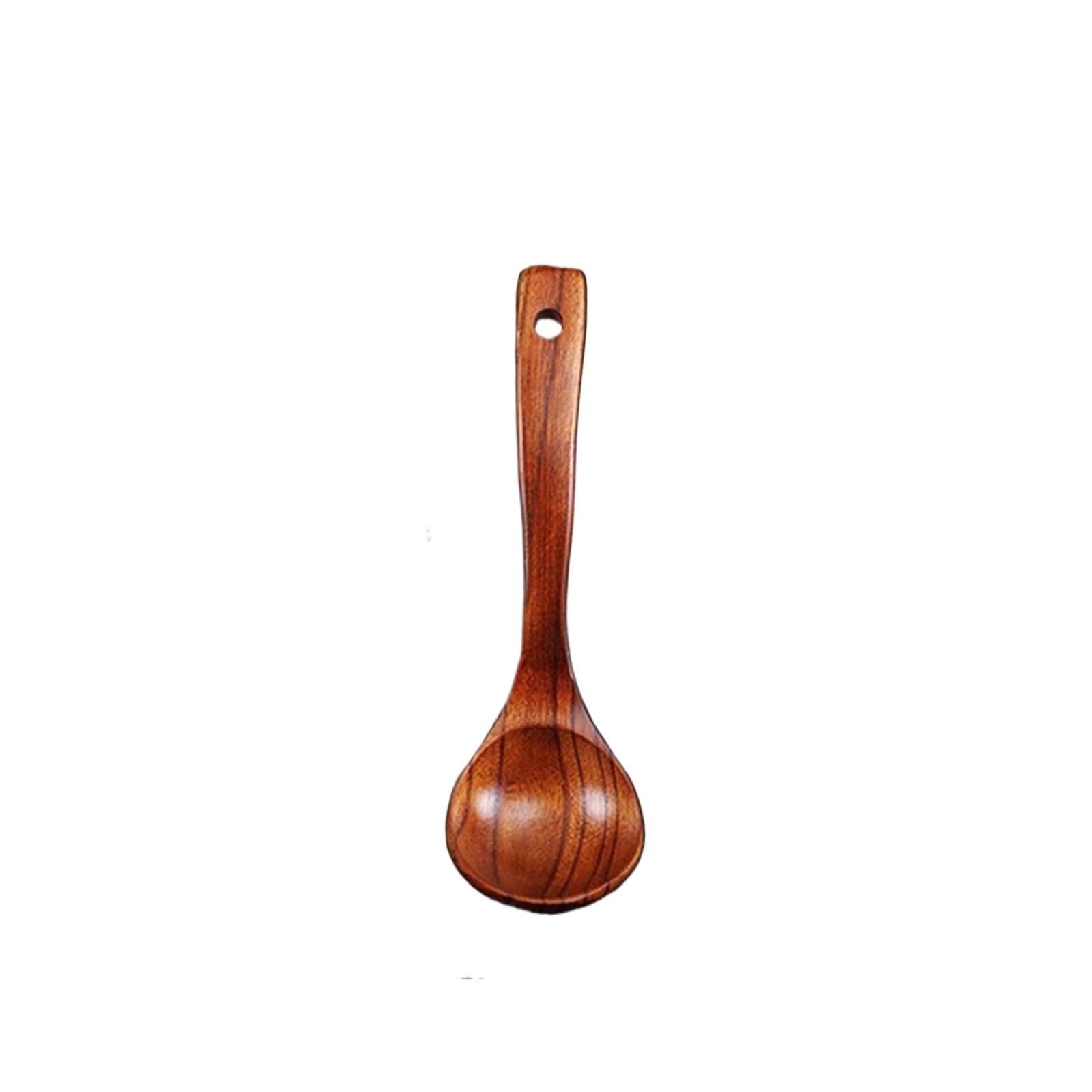 Natural Wood Soup Ladle Cooking Spoon Kitchen Utensil for Catering(Small)