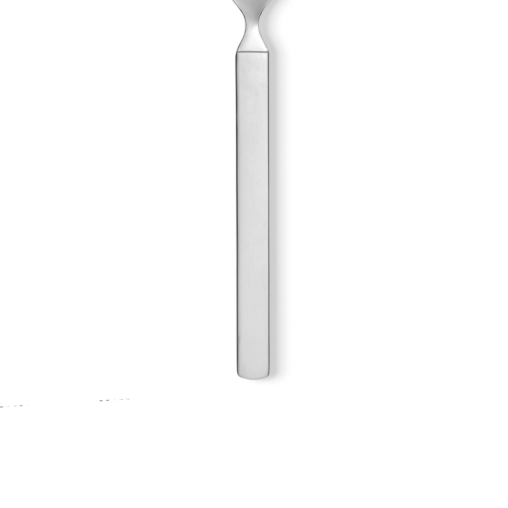 Alessi ''Dry'' 7-1/2-Inch Table Fork With Satin Handle, Set Of 6, Silver