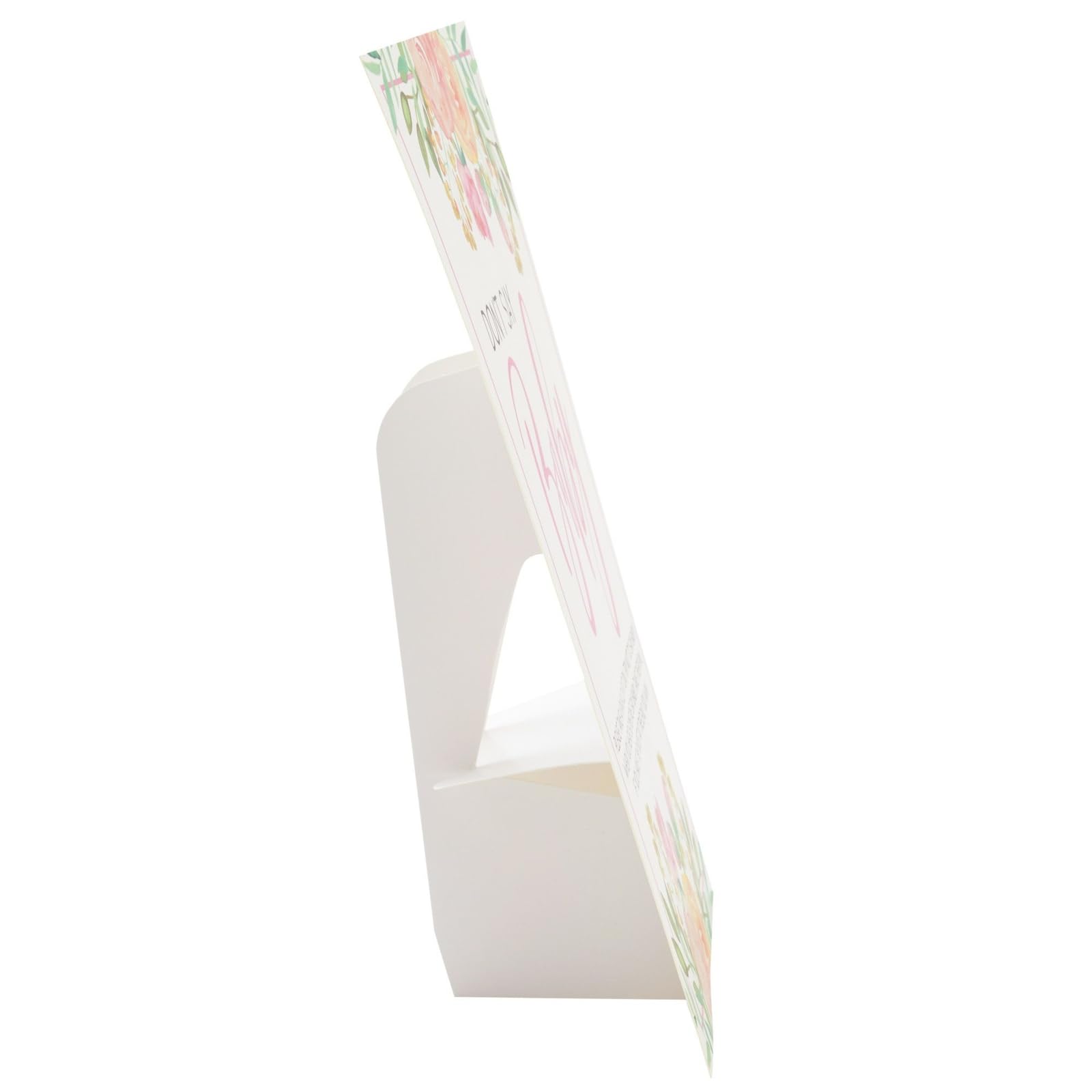 Floral Baby Shower Clothespin Game For Girl  Don't Say Baby Theme with 60 Pink Clothes Pins and 8x10-Inch Sign