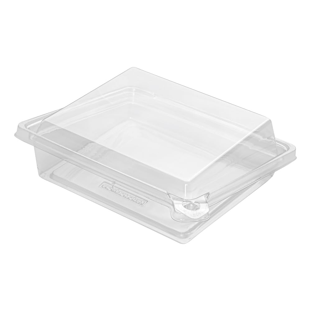 Restaurantware Tamper Tek 6.8 X 5.7 X 1.7 Inch Rectangle Take Out Containers 100 Durable Sandwich To-Go Containers - Tamper-Evid
