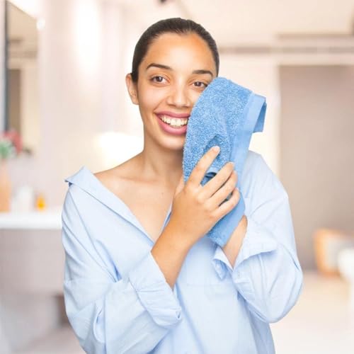 Quba Linen 100% Cotton - Wash Cloth Set - Pack Of 24, Flannel Face Cloths, Highly Absorbent And Soft Feel Fingertip Towels (Mult