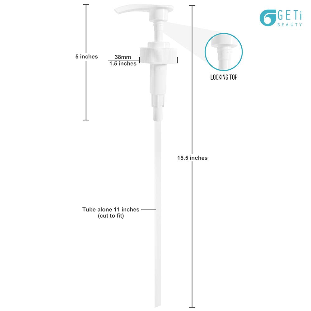 Geti Heavy Duty Liquid Dispenser Pump For Shampoo - Conditioner - Soap - Pet Shampoo - Fits Gallon - 128Oz Bottles And Jugs 4Cc