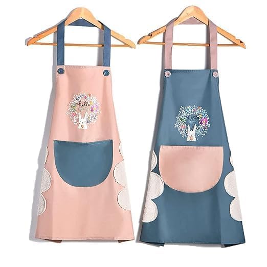 Sweny 3 Pack Cute Kitchen Apron For Women And Couples Waterproof Cooking Apron With Pocket Women Couple Waterproof With Pocket A