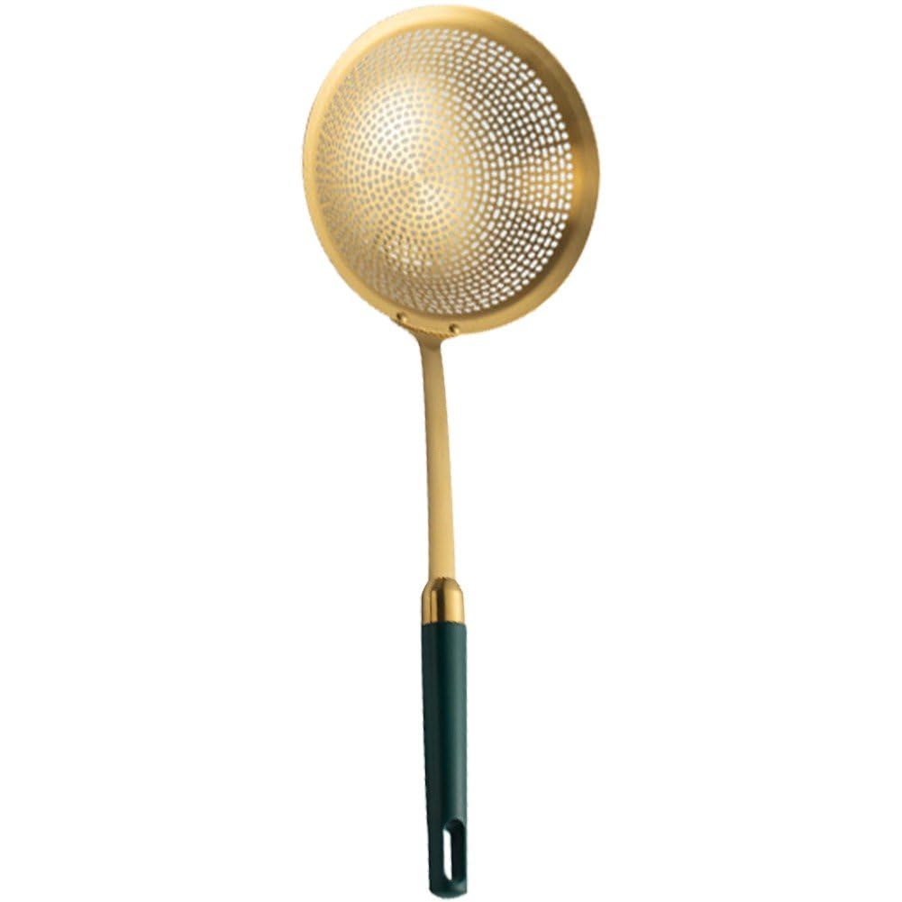 Wiywef Skimmer Slotted Spoon, Stainless Steel Skimmer Ladle Skimmer Spoon Pasta Strainer Spoon Frying Spoon Kitchen Cooking Cola