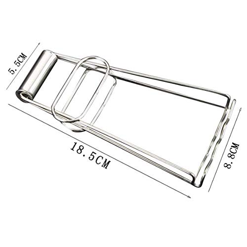Kddom 1 Piece Kitchen Stainless Steel Foldable Hot Plate Gripper Bowl Clips Pan Dish Gripper