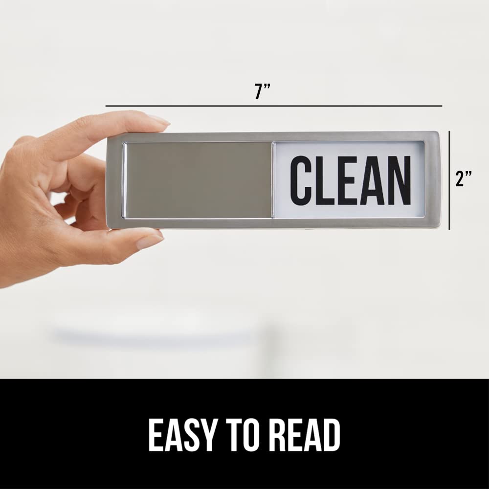 Gorilla Grip Clean And Dirty Dishwasher Magnet Sign, Optional Adhesive, Magnetic Kitchen Decor, Easy Read, Non-Scratch, Heavy Du