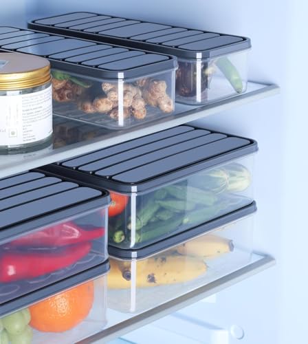 Satvikaya Air Tight Plastic Storage Containers Set For Kitchen | Pantry Organizers Kitchen Accessories Items,Fridge Storage Boxe