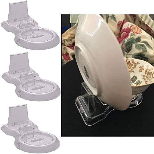 Hohiya 12 Pcs Tea Cup And Saucer Display Stand Teacup Holder Rack Clear