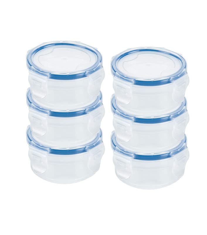 Woolco Lock And Seal LeakProof Jar With Lid, 100 Ml Plastic, Transparent Tumbler 100Ml/Airtight Container Leakproof Storage Pac