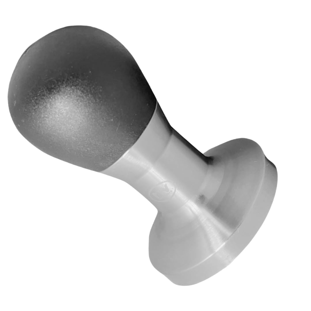 Rattleware Stainless Steel Round Tamper - Premium Ergonomic Grip, Perfect For Espresso Machines, Consistent Grounds Packing & Du