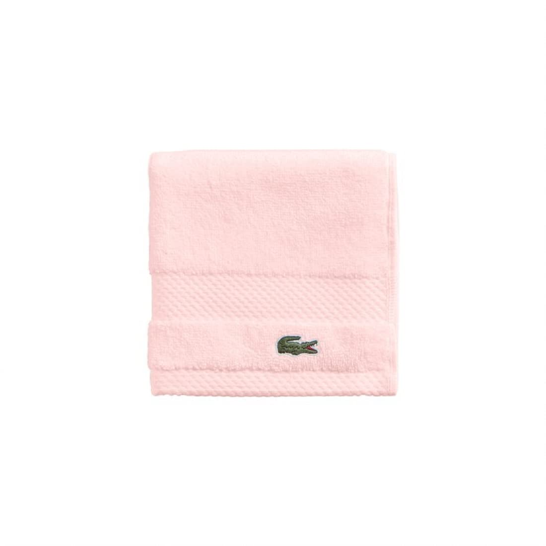Lacoste Heritage Supima Cotton Wash Cloth, Light Pink, 13'' X 13''