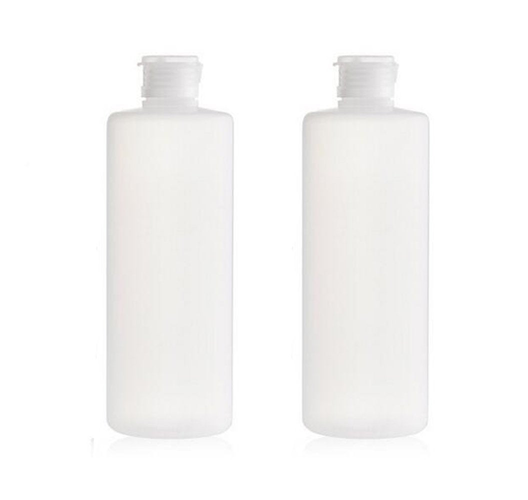 Upstore 2Pcs Empty Refillable Plastic Clear Soft Tube Squeeze Bottle Jars With Flip Cover Cosmetic Makeup Packing Storage Holder