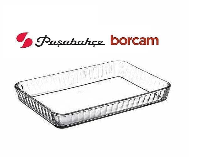 Pasabahce Borcam 59204 Rectangular Glass Dish Form And Mould 40 X 27 Cm