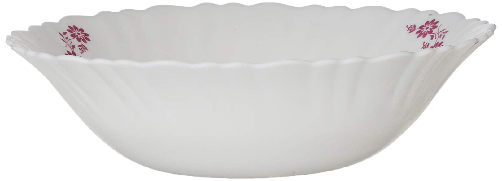 Larah By Borosil Lilac Opalware Multipurpose Bowl Set, 2-Pieces, White