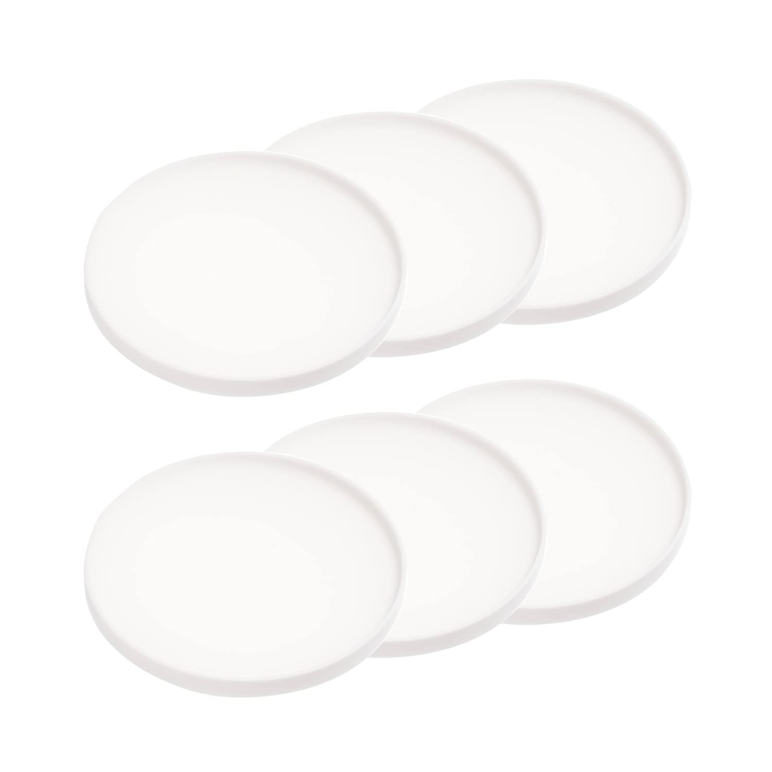 Yamazaki Home Coasters (Set Of 6), Silicone, Round, Dishwasher Safe, No Assembly Req.