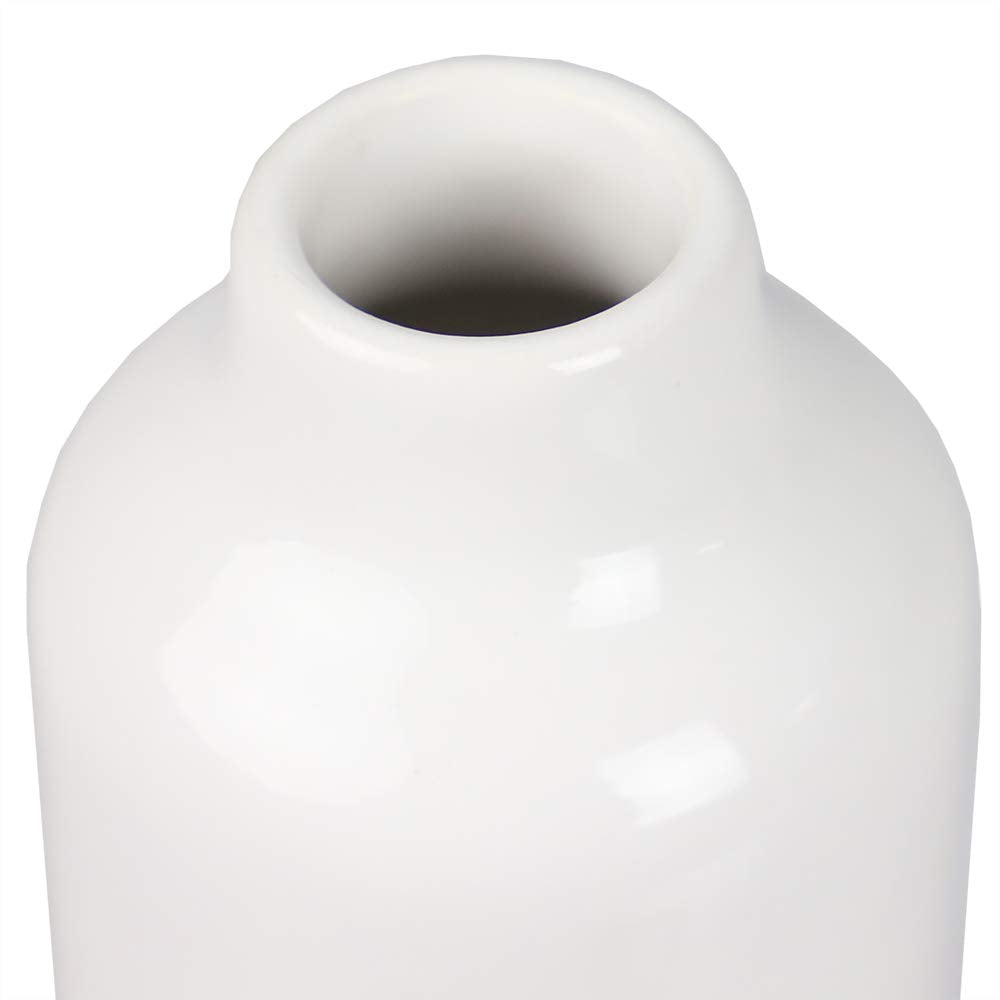 Home Basics Ov37215 Bottle, 10 Oz. Oil And Vinegar Set, White/Bamboo/Black