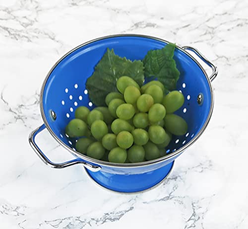 Calypso Basics By Reston Lloyd Powder Coated Enameled Colander, 1 Quart, Azure