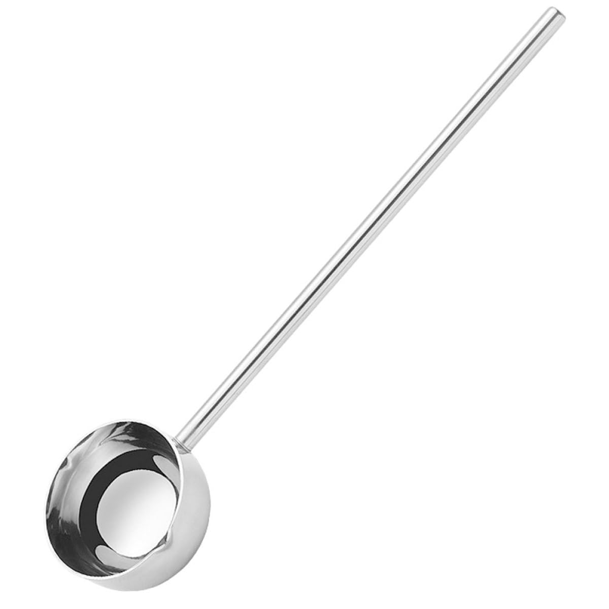 OSOLADY Stainless Steel Ladle with Long Handle Soup Scoop for Kitchen Household Water Scoop Ergonomic Design for Home Restaurant
