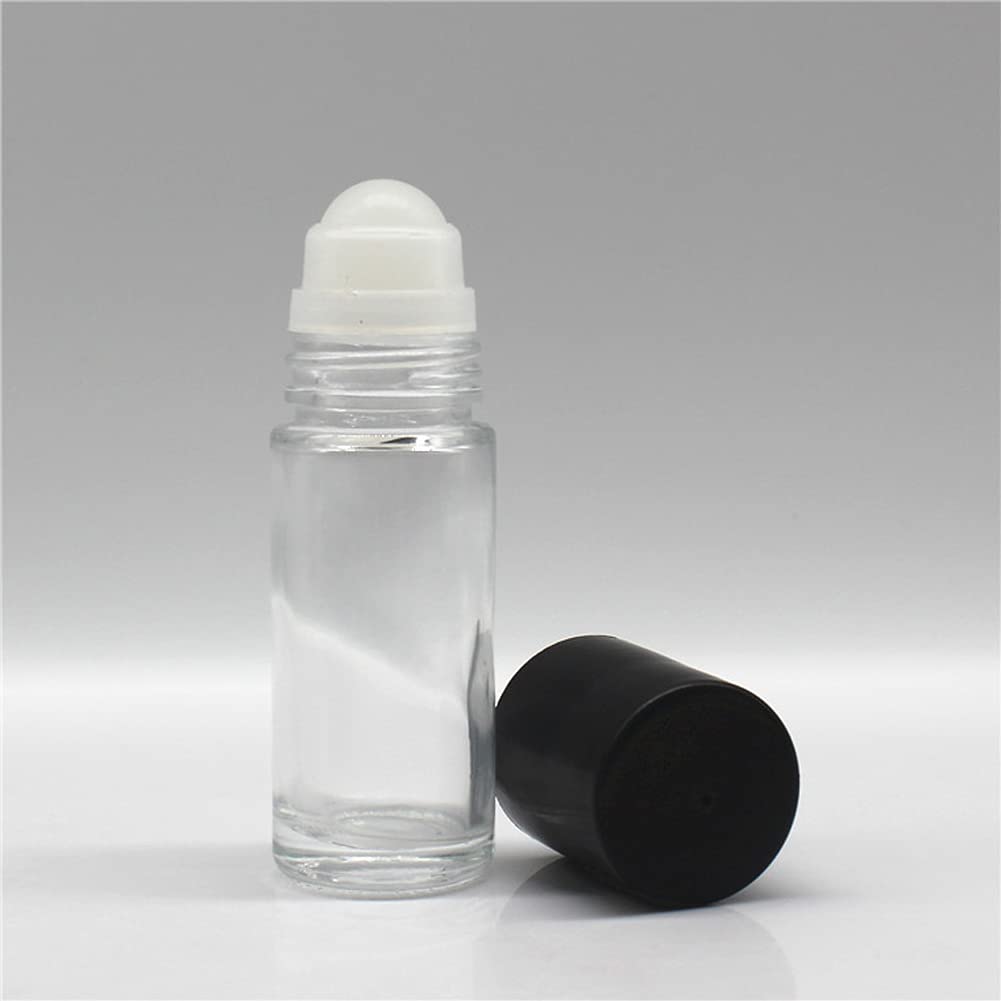 Wresty 4 Pack Of 1.7Oz/50Ml Glass Roll On Bottles Deodorant Roller Bottles Travel Deodorant Containers Diy Rollerball Bottles Fo