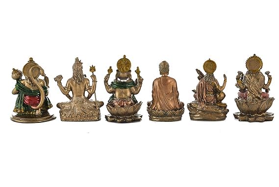 Soni Craft Handicraft Polyresin Combo Set Laxmi Ji Ganesh Ji Hanuman Ji Swarsati Ji Budh Ji Bhagwan Shiv Ji Home Temple Decorati