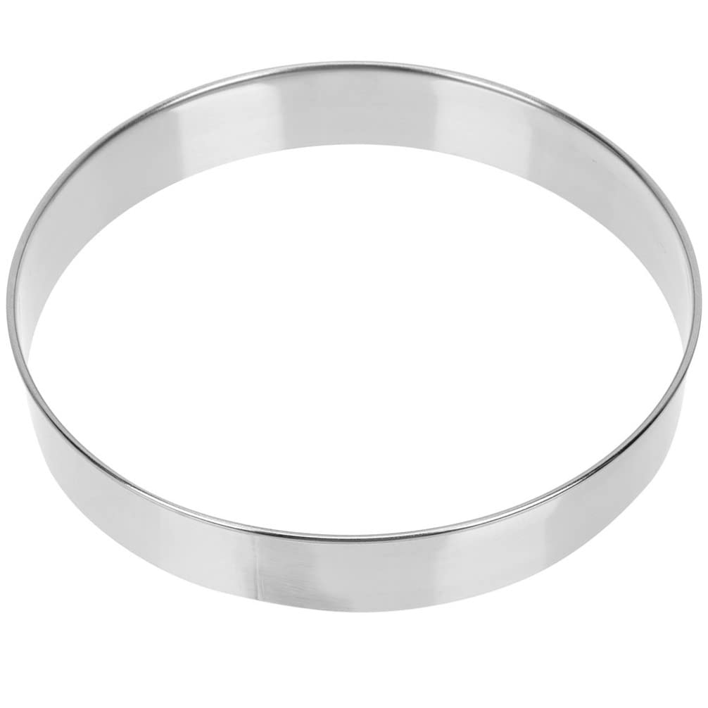 Luxshiny Tart Ring Stainless Steel Muffin Rings: 12Inch Tart Pastry Rings Molds Round Pizza Cutter Circle Egg Pancake Rings Kitc