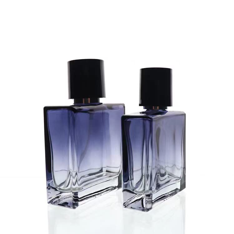 Yorror 2 Pack 50Ml Glass Perfume Atomizer,Gradient Blue Empty Perfume Spray Bottle,Portable Fragrance Fine Mist Spray Bottle Per