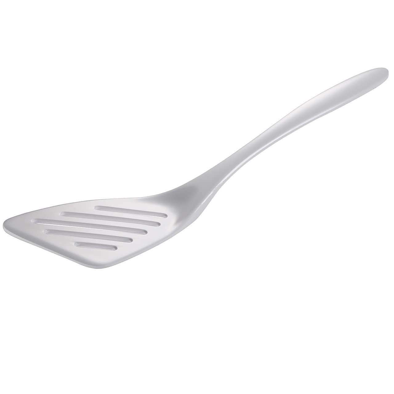 Gourmac Hutzler 12-1/2 Inch Slotted Melamine Turner, White