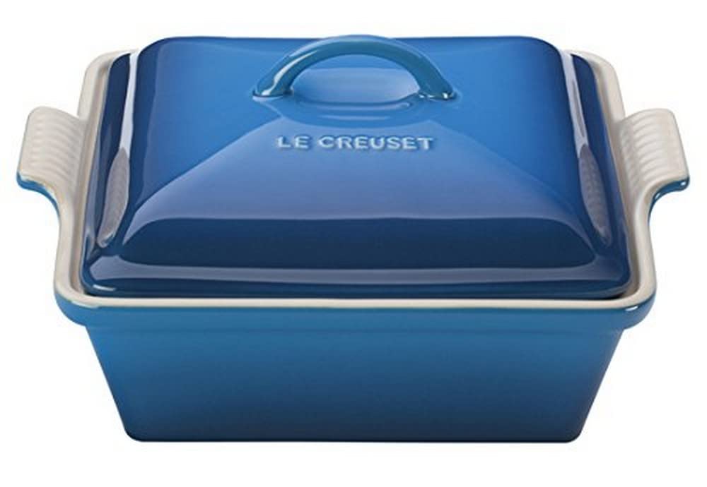 Le Creuset Stoneware Heritage Covered Square Casserole, 2.5 Qt. (9''), Marseille