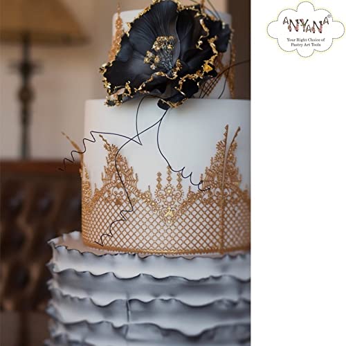 Anyana Sugar Edible Jewels Lace Cake Lace Embossing Mat Chandelilac Texture Fondant Impression Lace Mat Crown Tiara Decorating M