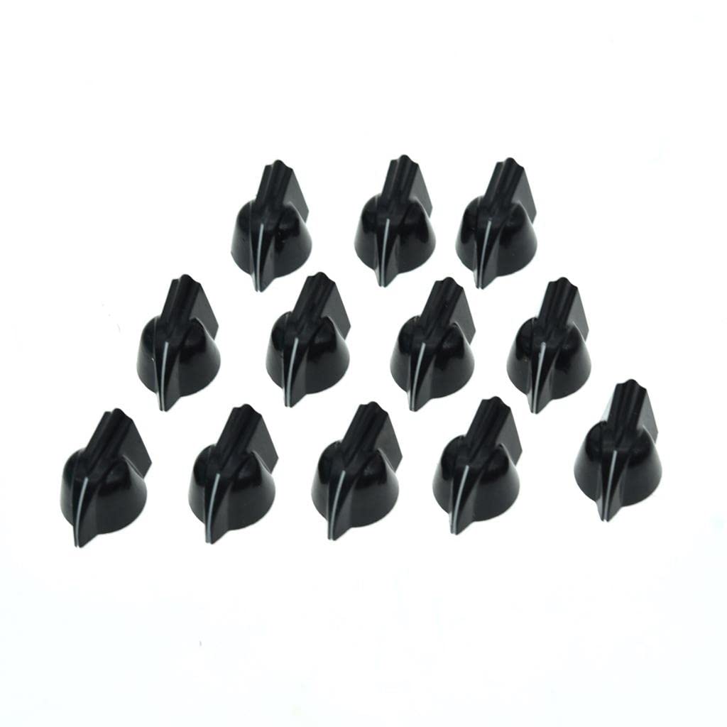 Dopro 12-Pack 14 Universal Vintage Raised Mini Chicken Head Knobs Small Size Guitar Bass Potentiometer Knobs Amplifier Knob Effe
