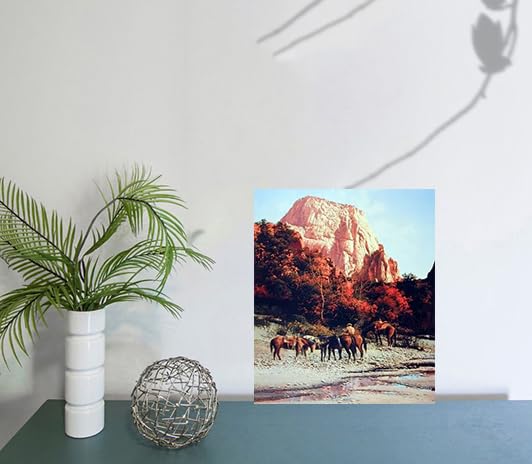 Western Cowboy Horses Bruce Cheever Mountain Wall Decor Art Print Poster (16x20)