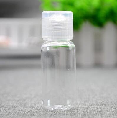 12Pcs 15Ml/0.5Oz Empty Clear Plastic Sample Bottle Travel Container Jar Pot Vial With Flip Lid Perfect For Makeup Emollient Wate