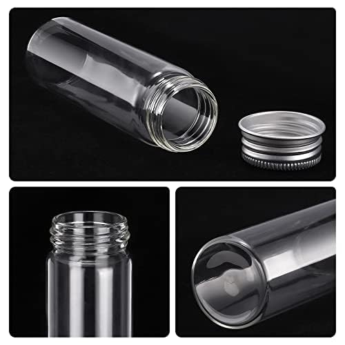 Tobwolf 12Pcs 50Ml / 1.7Oz Glass Spice Jars, Transparent Spice Containers With Aluminum Lids, Seasoning Storage Bottle Spice Bot