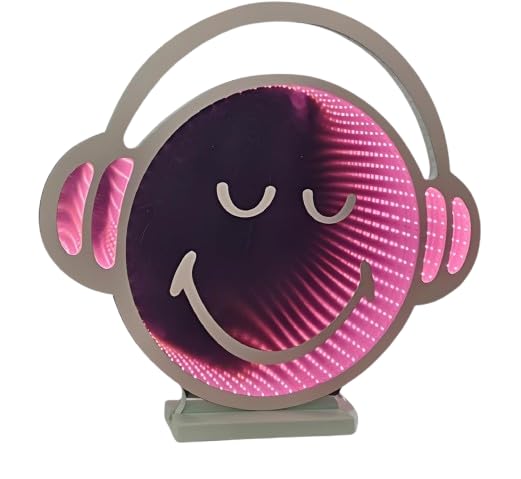 SmileyWorld icon w/Headphone Ekkolight 20H Acrylic UL Plug