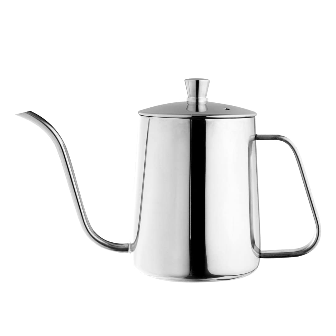 Restaurantware Restpresso 12 Ounce Gooseneck Kettle 1 Dishwashable Pour Over Kettle - With Thermometer Hole Non-Stick Coating St
